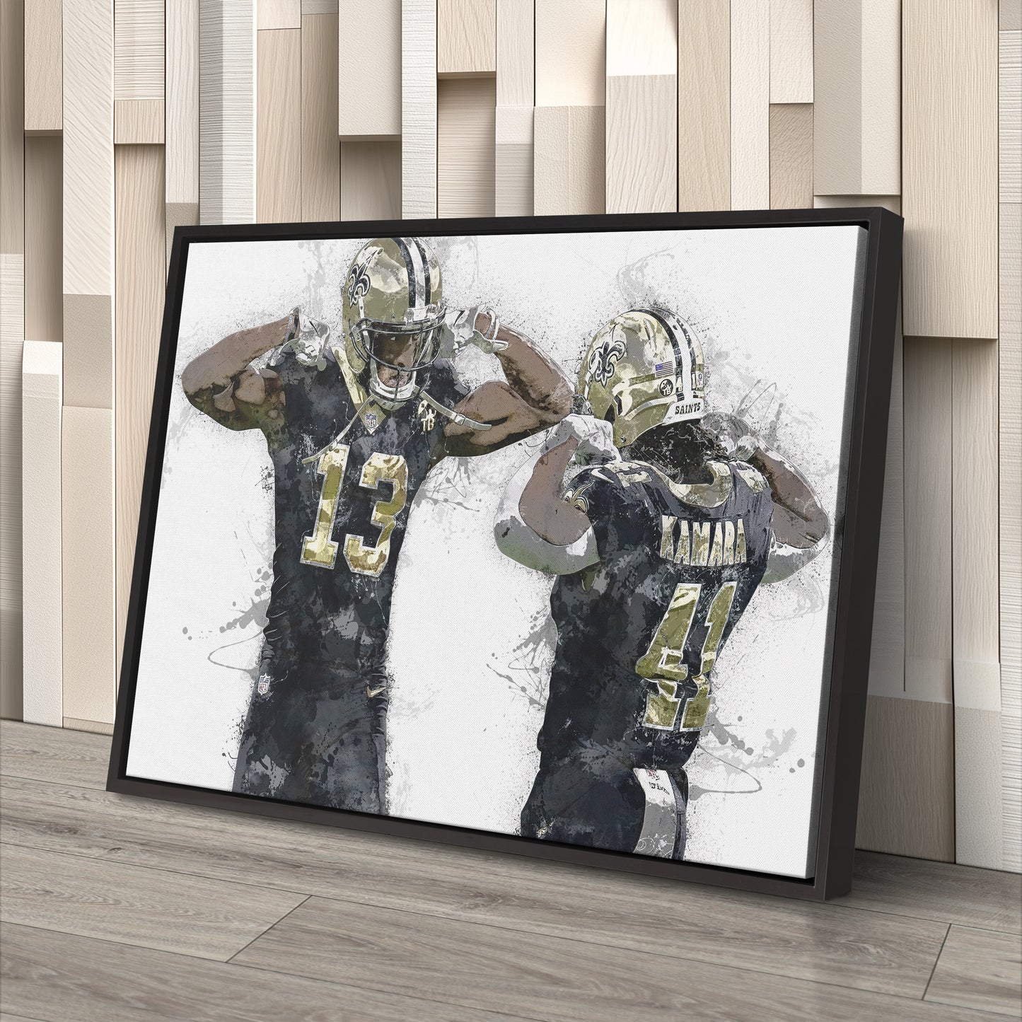 Michael Thomas & Alvin Kamara Canvas Art – New Orleans Saints Wall Decor