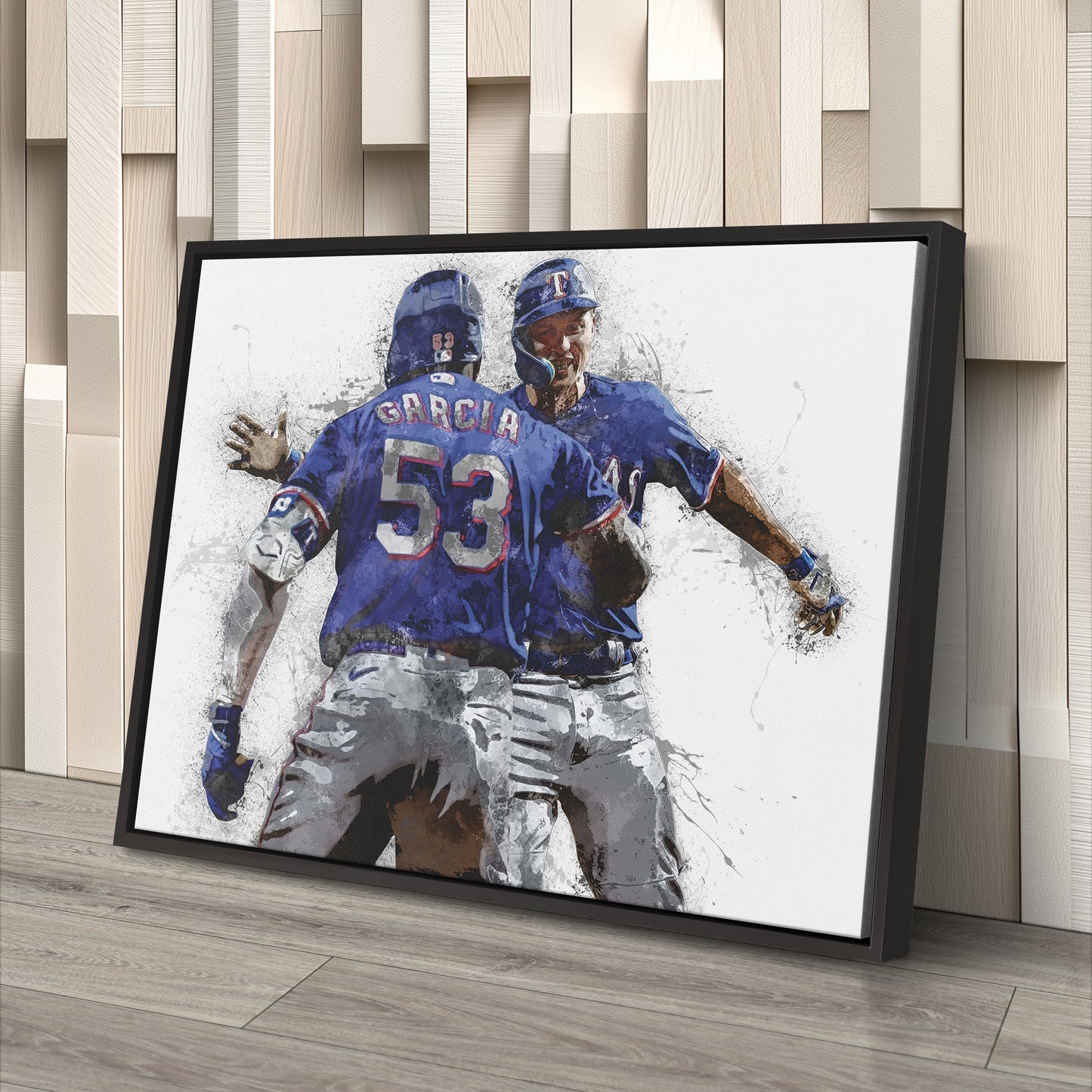 Adolis Garcia & Corey Seager Canvas Art – Texas Rangers Wall Decor