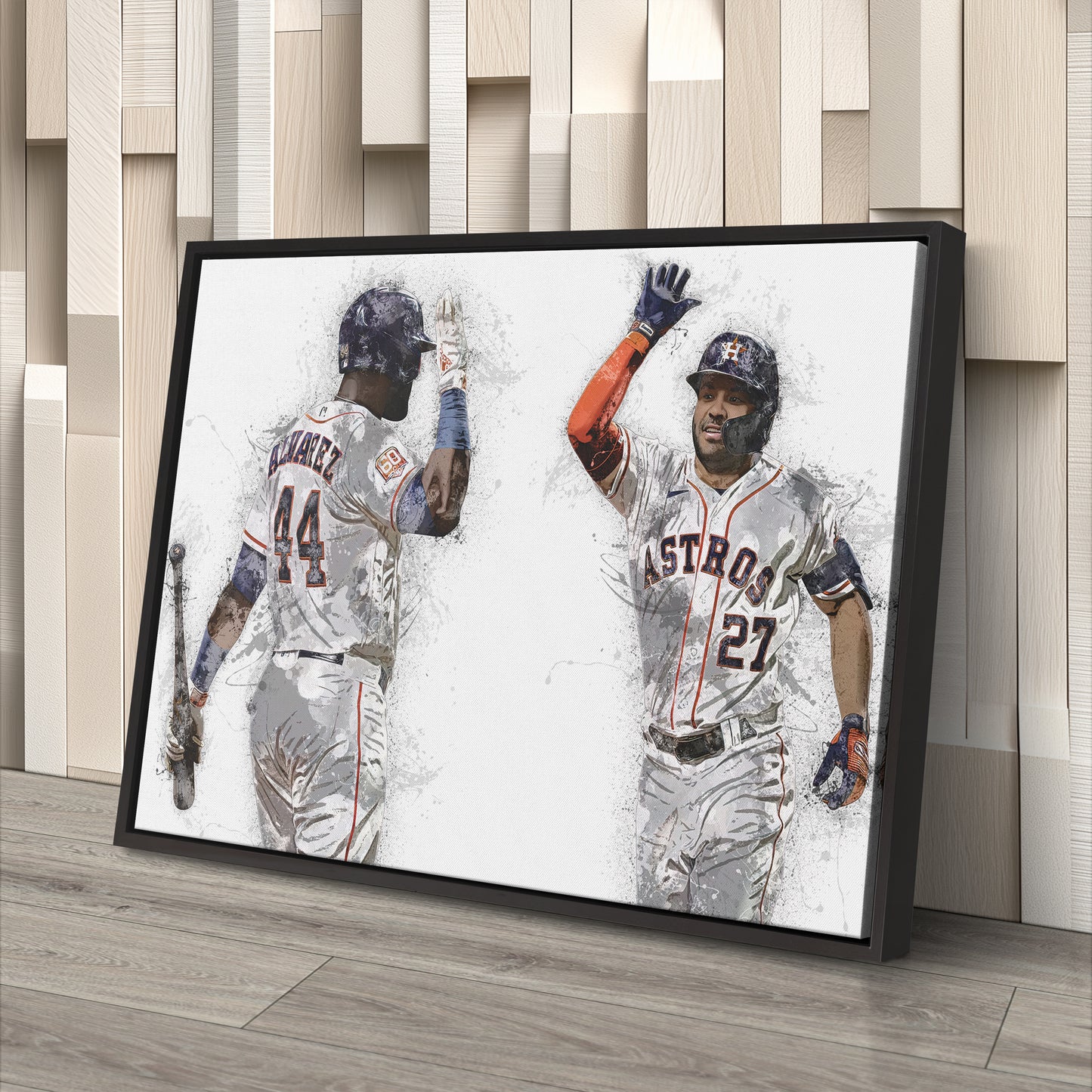 Yordan Alvarez & Jose Altuve Canvas Art – Houston Astros Wall Decor