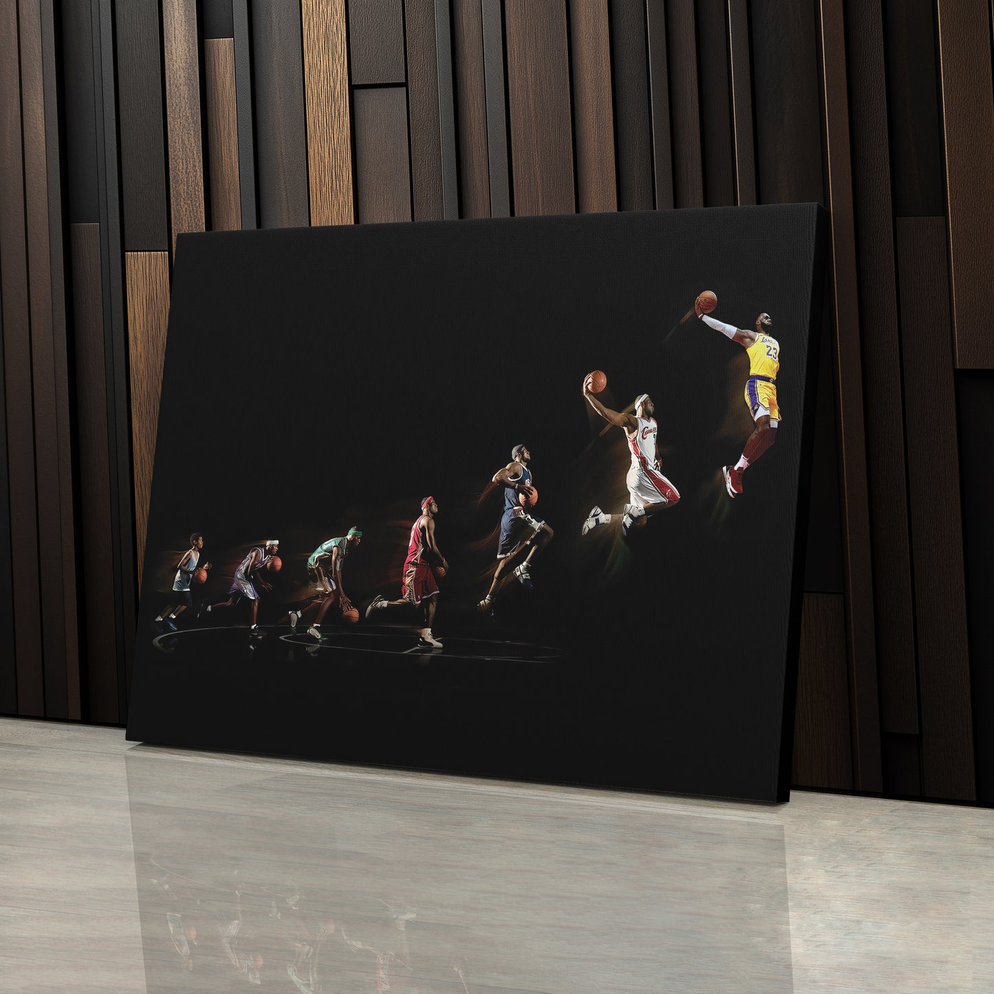LeBron James Canvas Art – Lakers Evolution Wall Decor