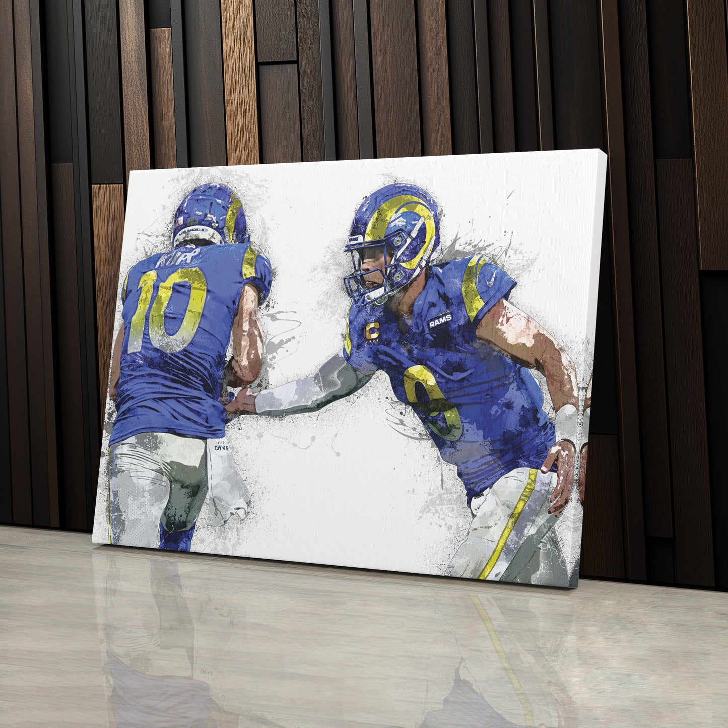 Cooper Kupp & Matthew Stafford Canvas Art – Los Angeles Rams Wall Decor