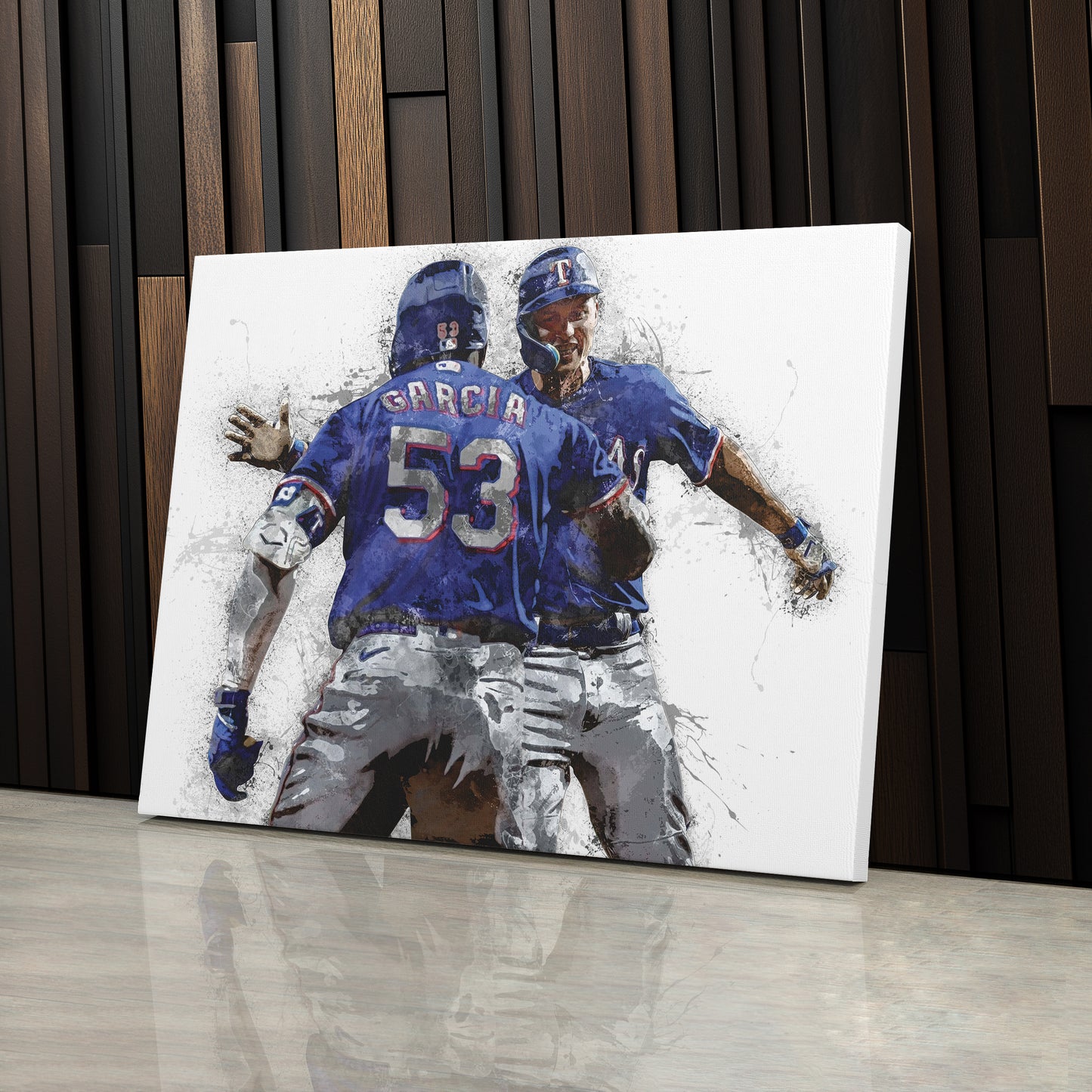 Adolis Garcia & Corey Seager Canvas Art – Texas Rangers Wall Decor