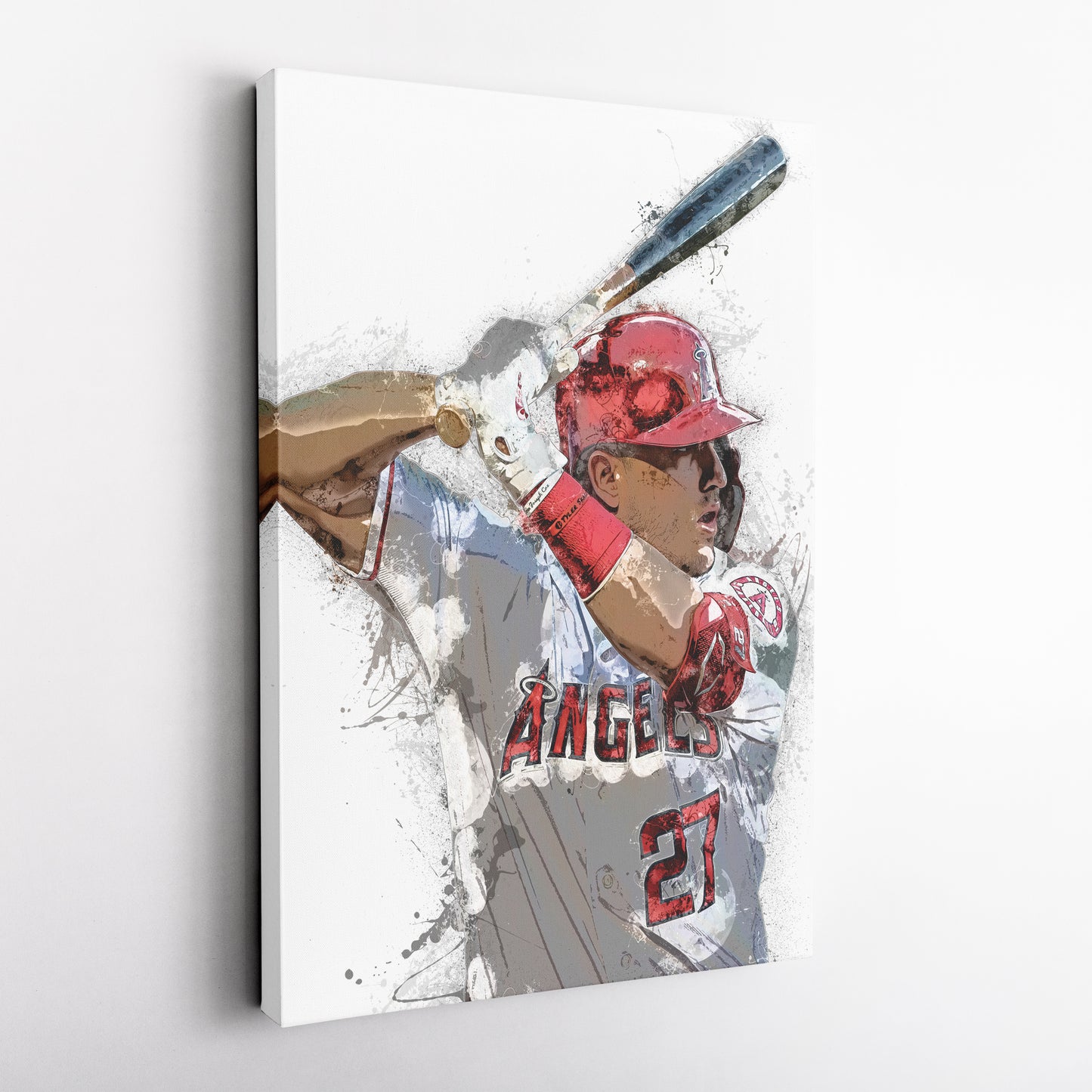 Mike Trout Canvas Art – Los Angeles Angels Wall Decor