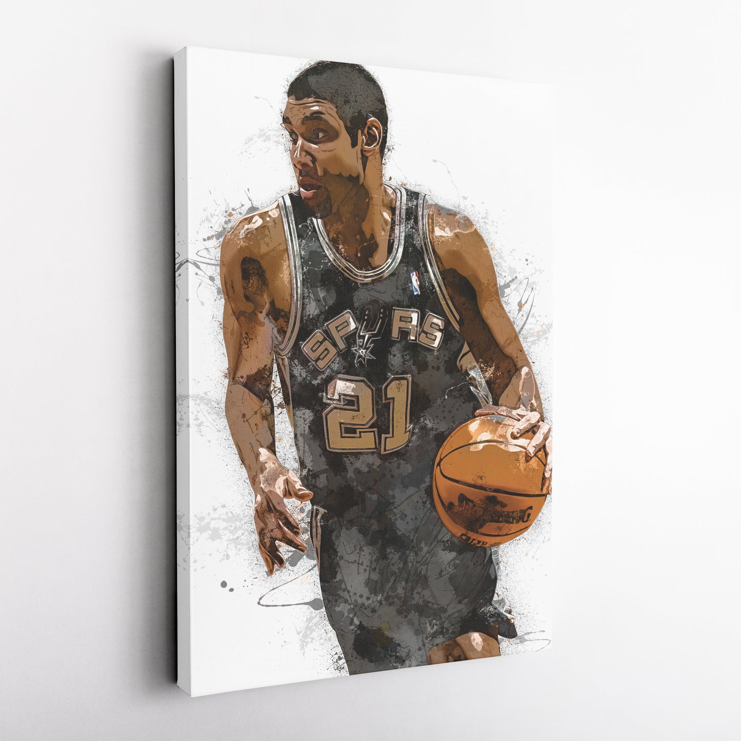 Tim Duncan Canvas Art – San Antonio Spurs Wall Decor