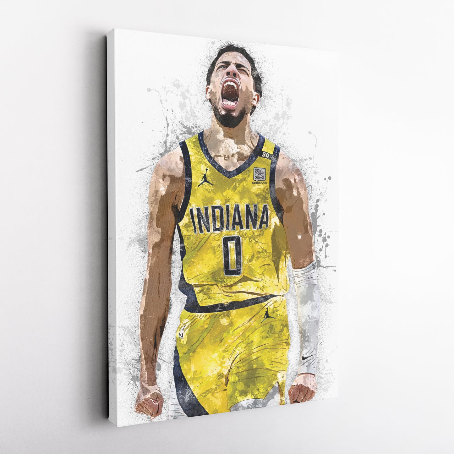Tyrese Haliburton Canvas Art – Indiana Pacers Wall Decor