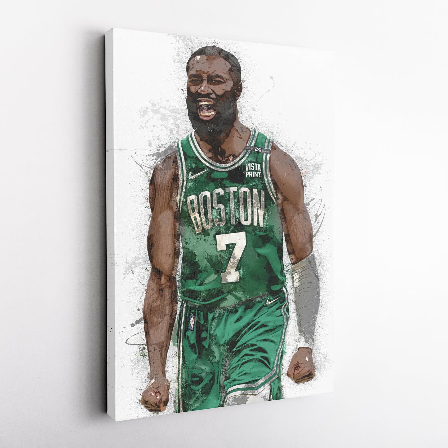 Jaylen Brown Canvas Art – Boston Celtics Wall Decor