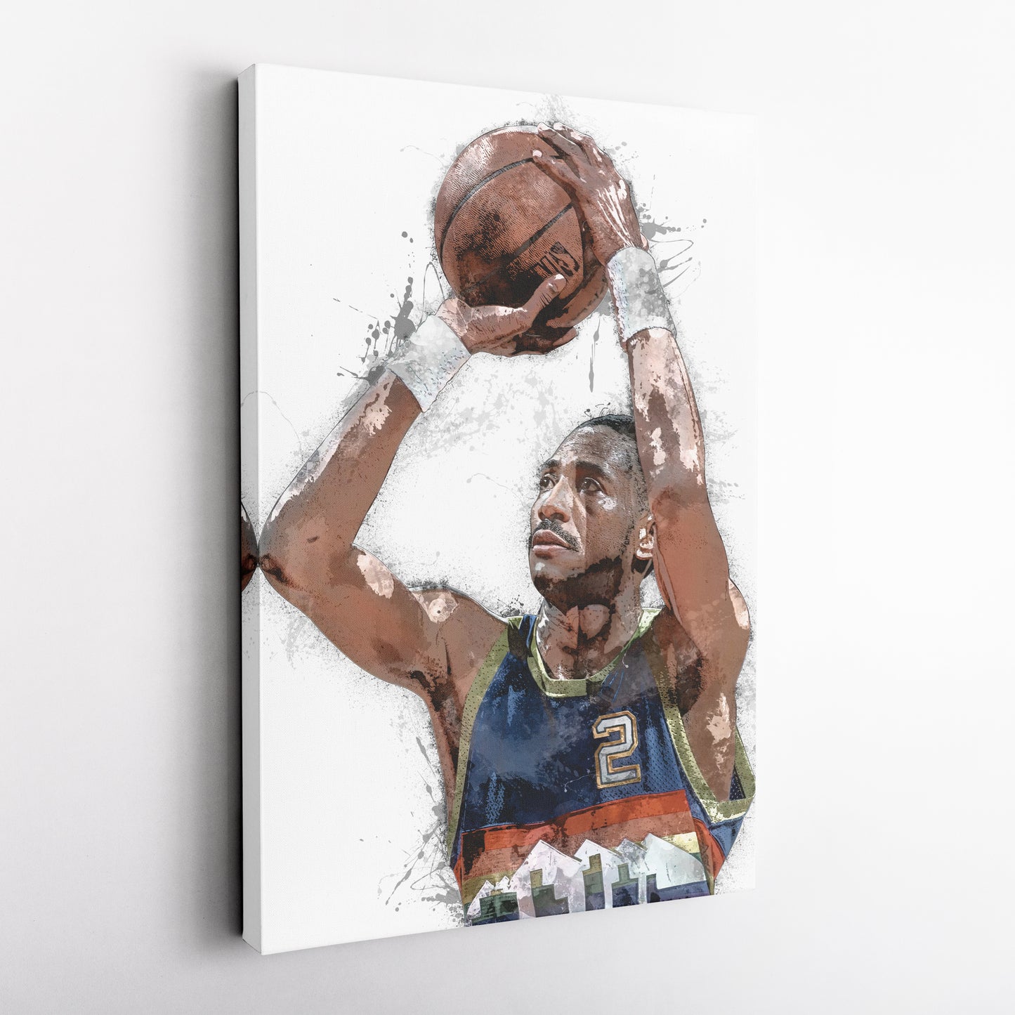 Alex English Canvas Art – Denver Nuggets Wall Decor