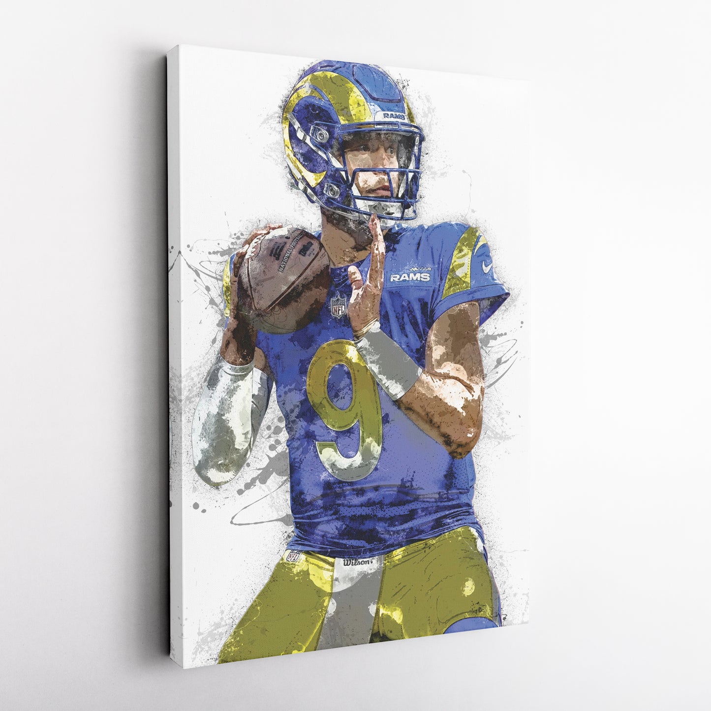 Matthew Stafford Canvas Art – Los Angeles Rams Wall Decor