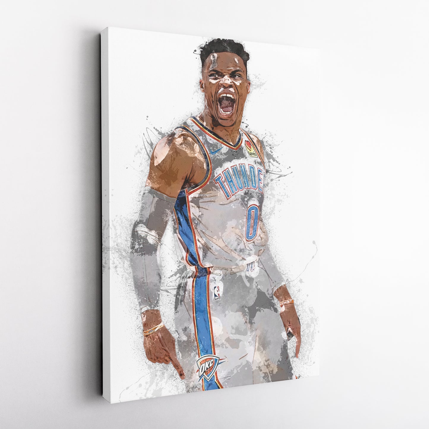 Russell Westbrook Canvas Art – Oklahoma City Thunder Wall Decor