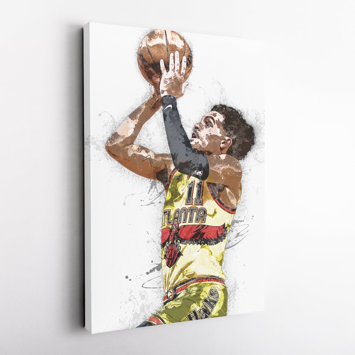 Trae Young Canvas Art – Atlanta Hawks Wall Decor