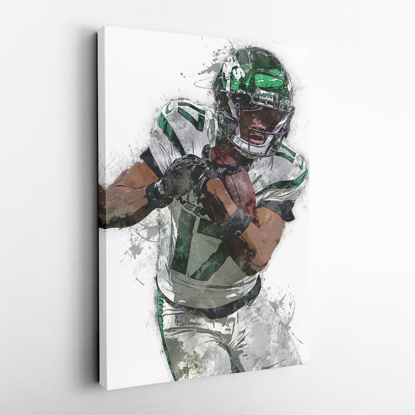 Garrett Wilson Canvas Art – New York Jets Wall Decor