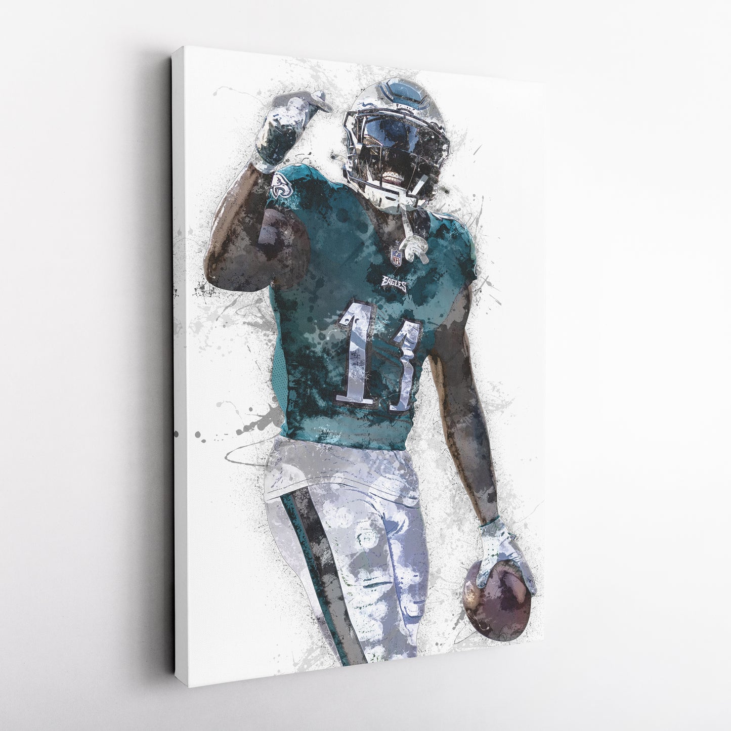 A.J. Brown Canvas Art - Philadelphia Eagles Wall Decor