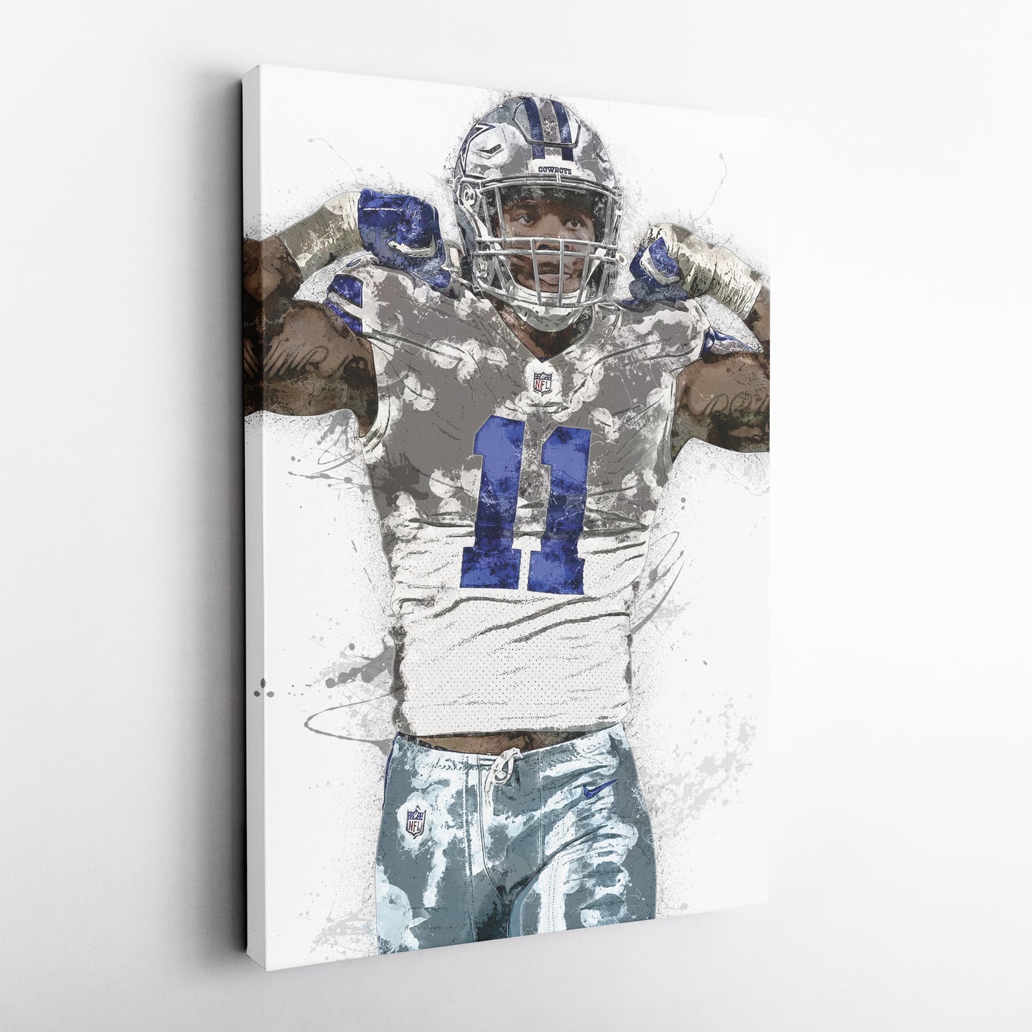 Micah Parsons Canvas Art – Dallas Cowboys Wall Decor