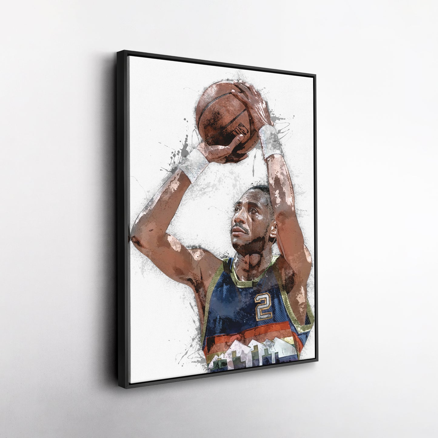 Alex English Canvas Art – Denver Nuggets Wall Decor