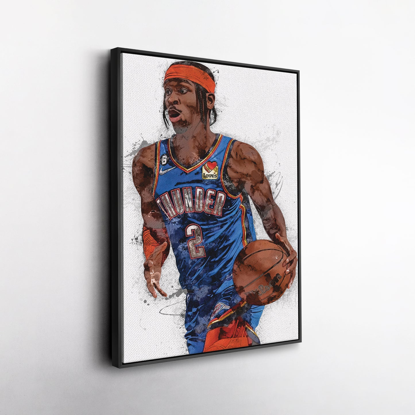 Shai Gilgeous-Alexander Canvas Art – Thunder SGA Wall Decor