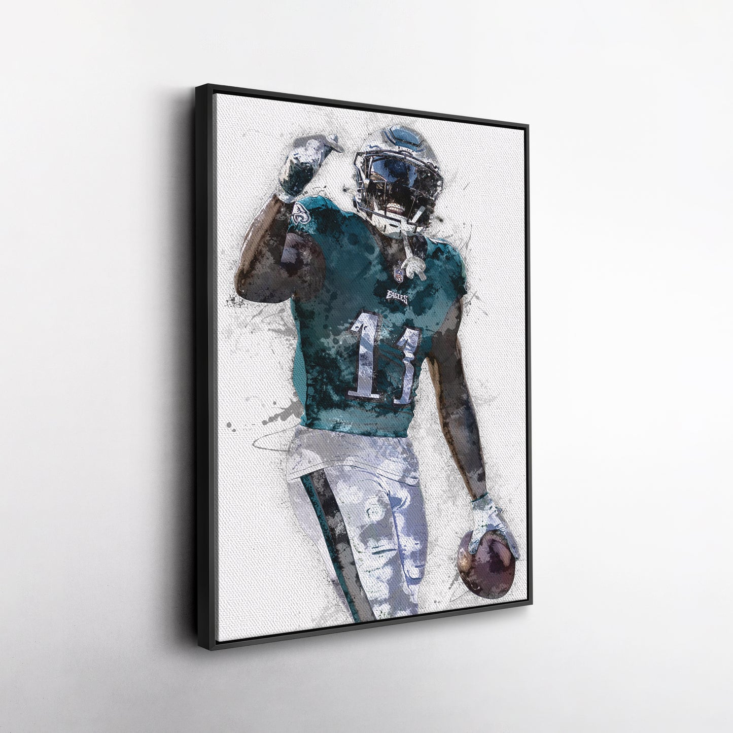 A.J. Brown Canvas Art - Philadelphia Eagles Wall Decor