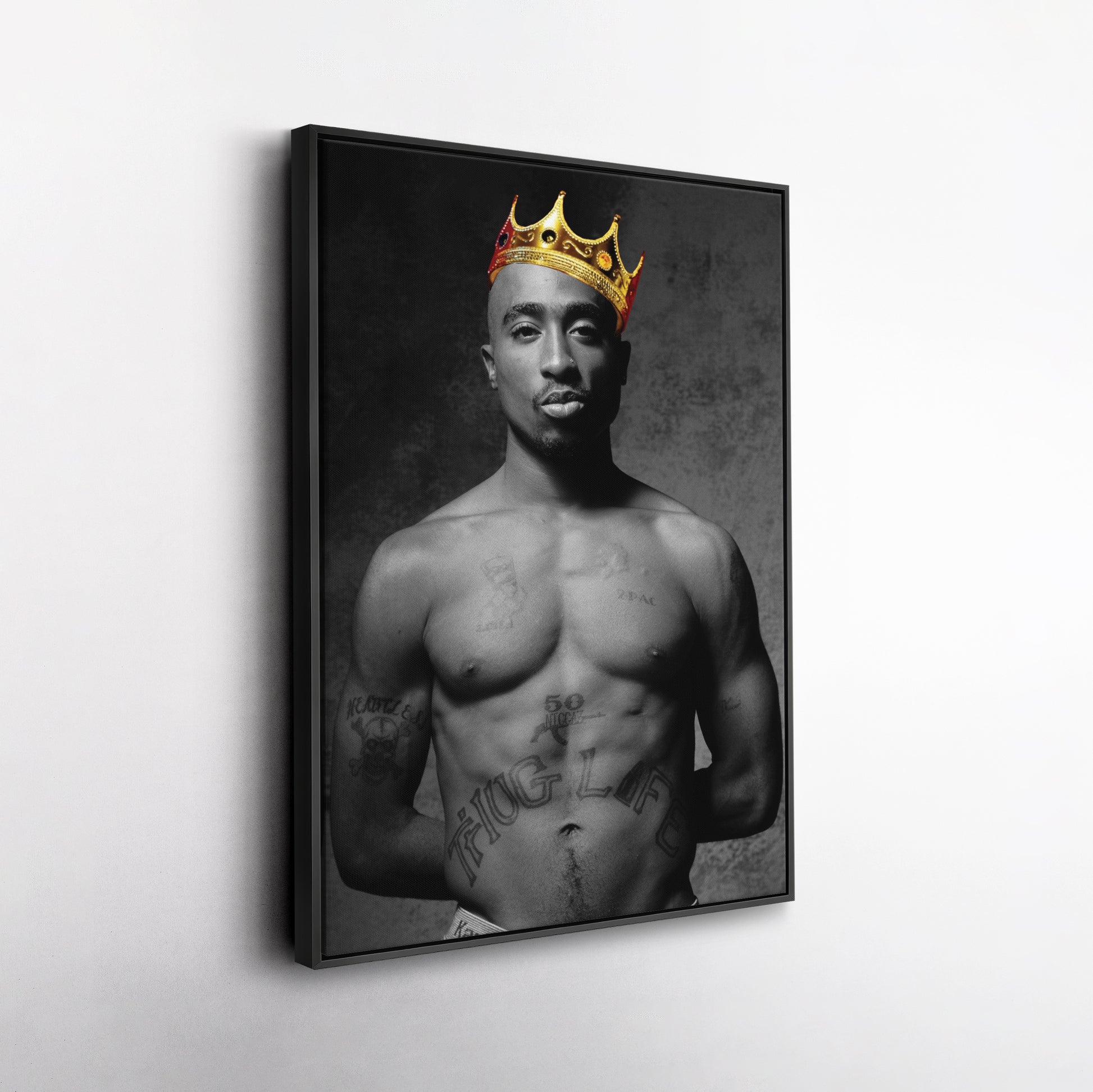 Tupac Illustration Canvas – Rap Legend Wall Art Decor