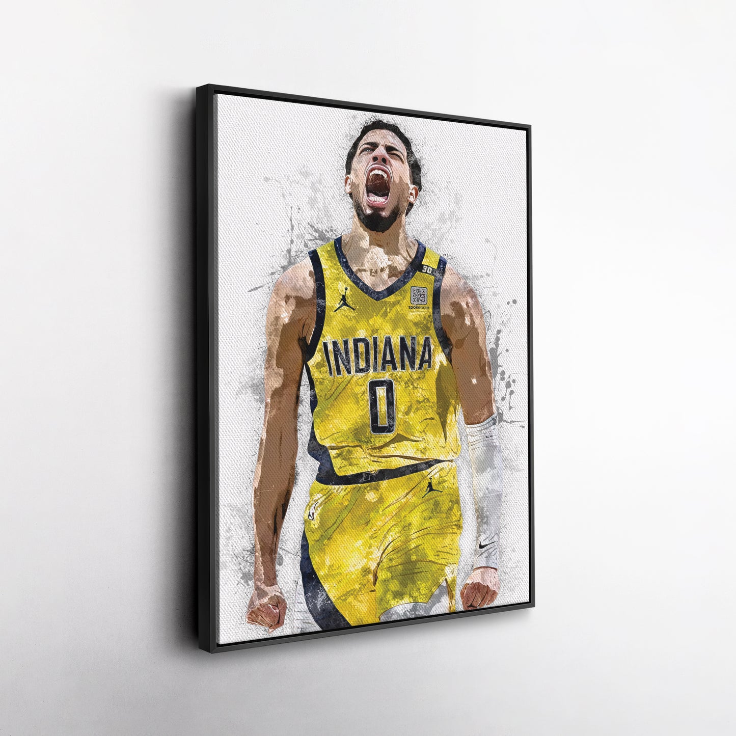 Tyrese Haliburton Canvas Art – Indiana Pacers Wall Decor