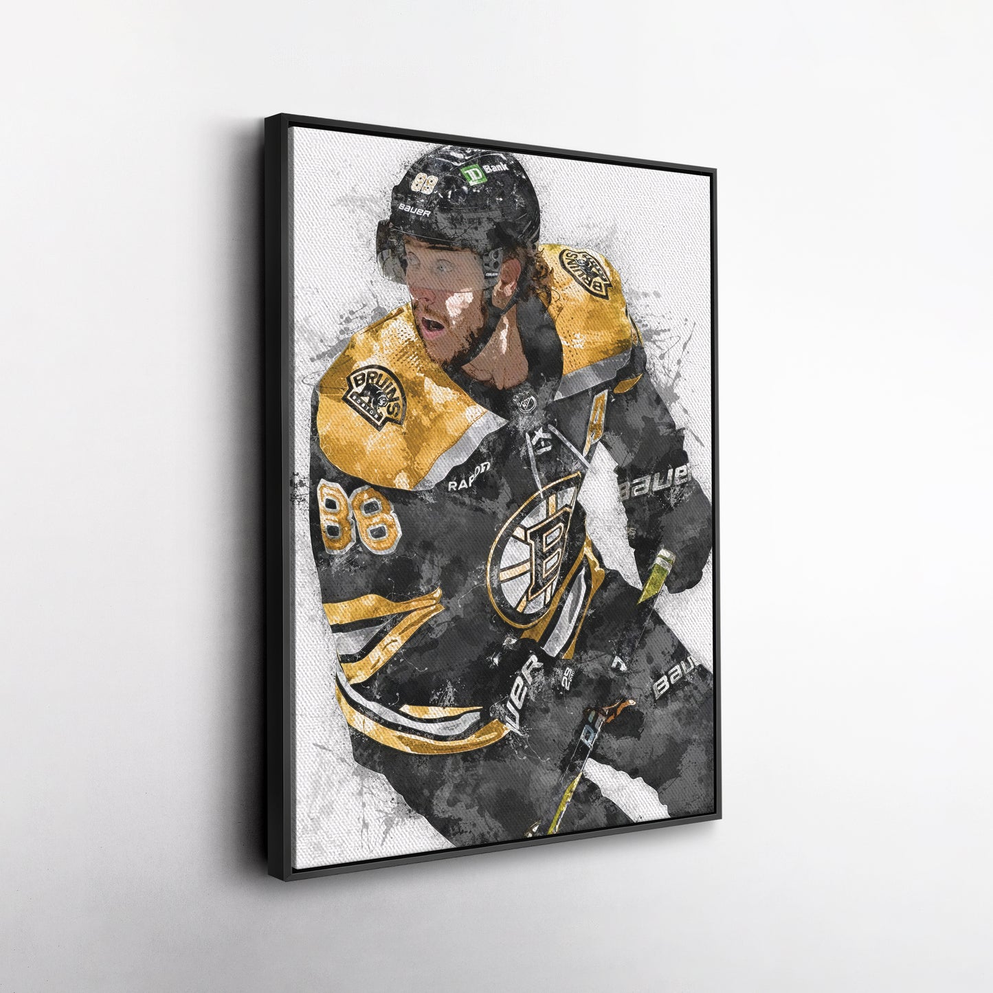 David Pastrnak Canvas Art – Boston Bruins Wall Decor