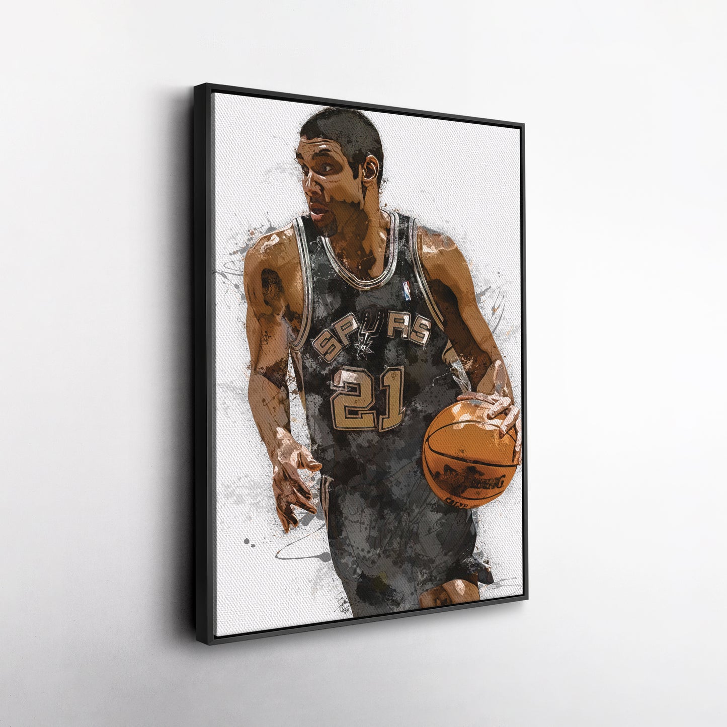 Tim Duncan Canvas Art – San Antonio Spurs Wall Decor