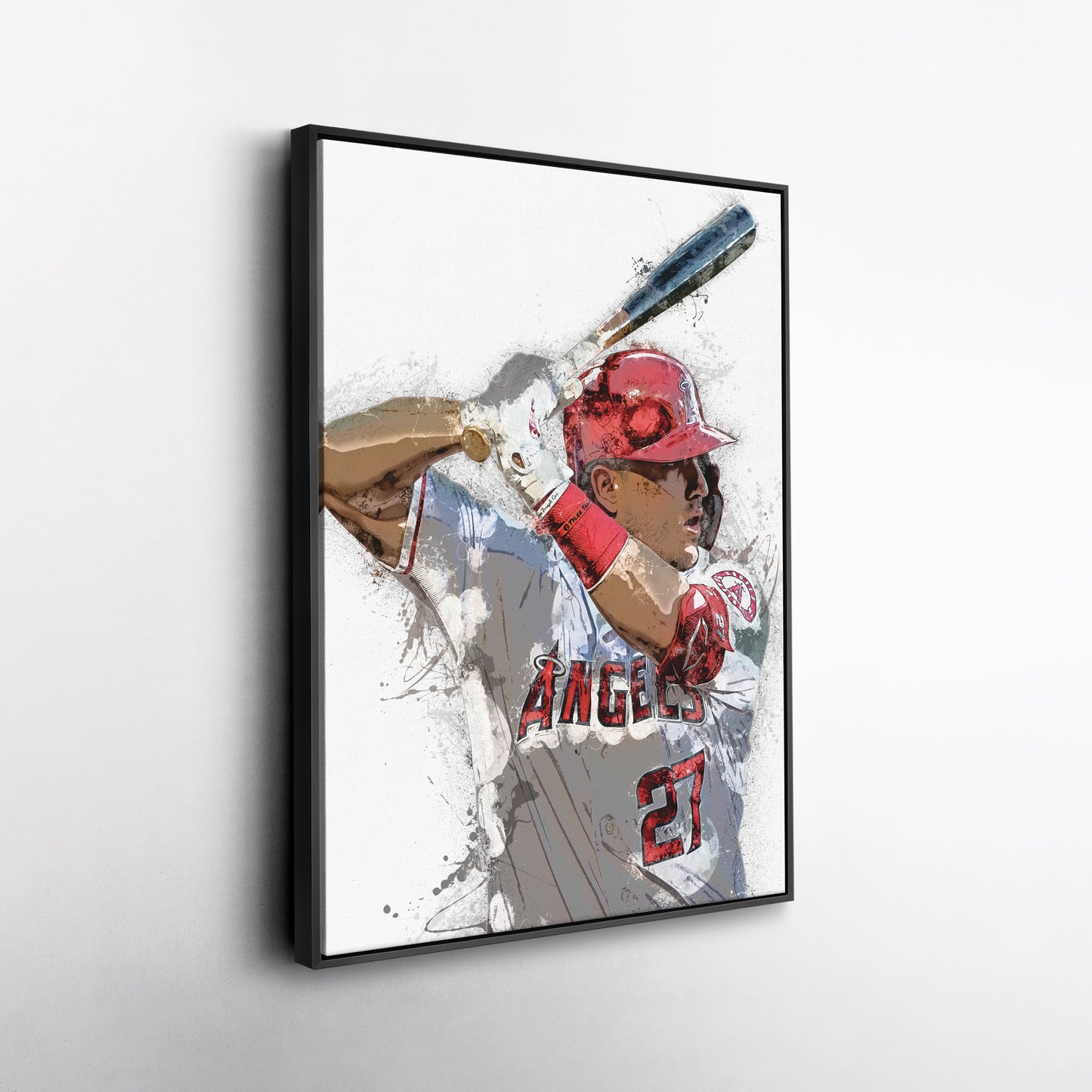Mike Trout Canvas Art – Los Angeles Angels Wall Decor
