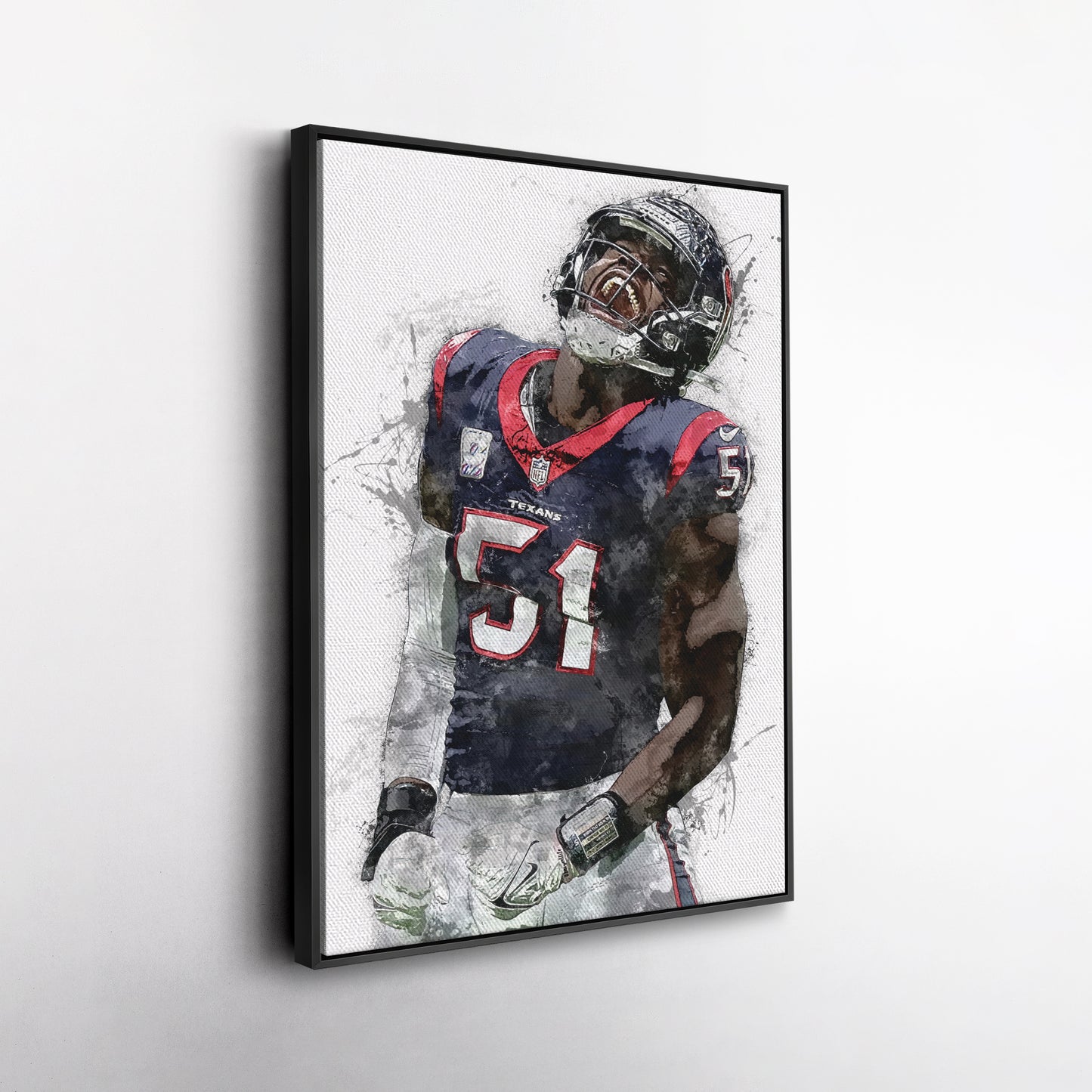 Will Anderson Jr. Canvas Art – Houston Texans Wall Decor