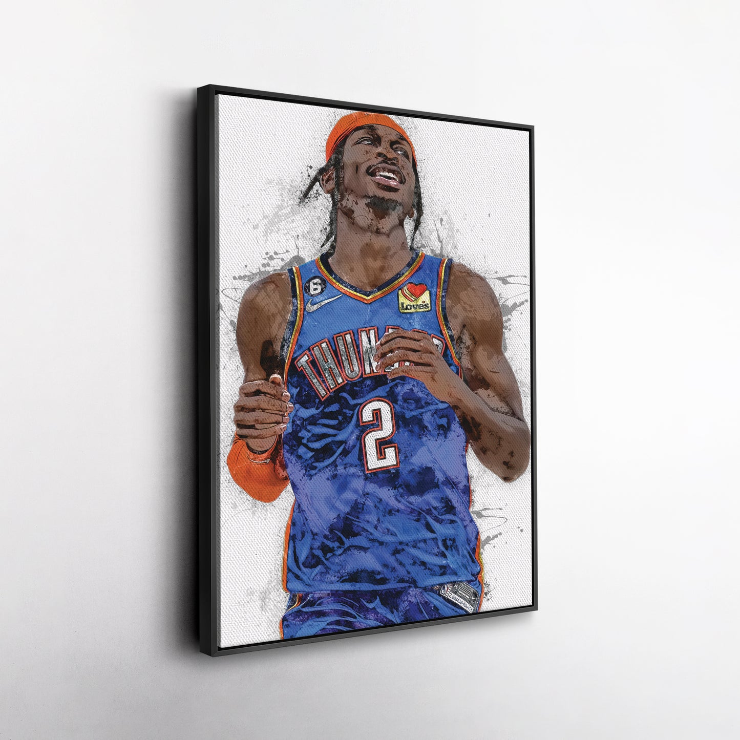 Shai Gilgeous-Alexander Canvas Art – Oklahoma City Thunder Wall Decor
