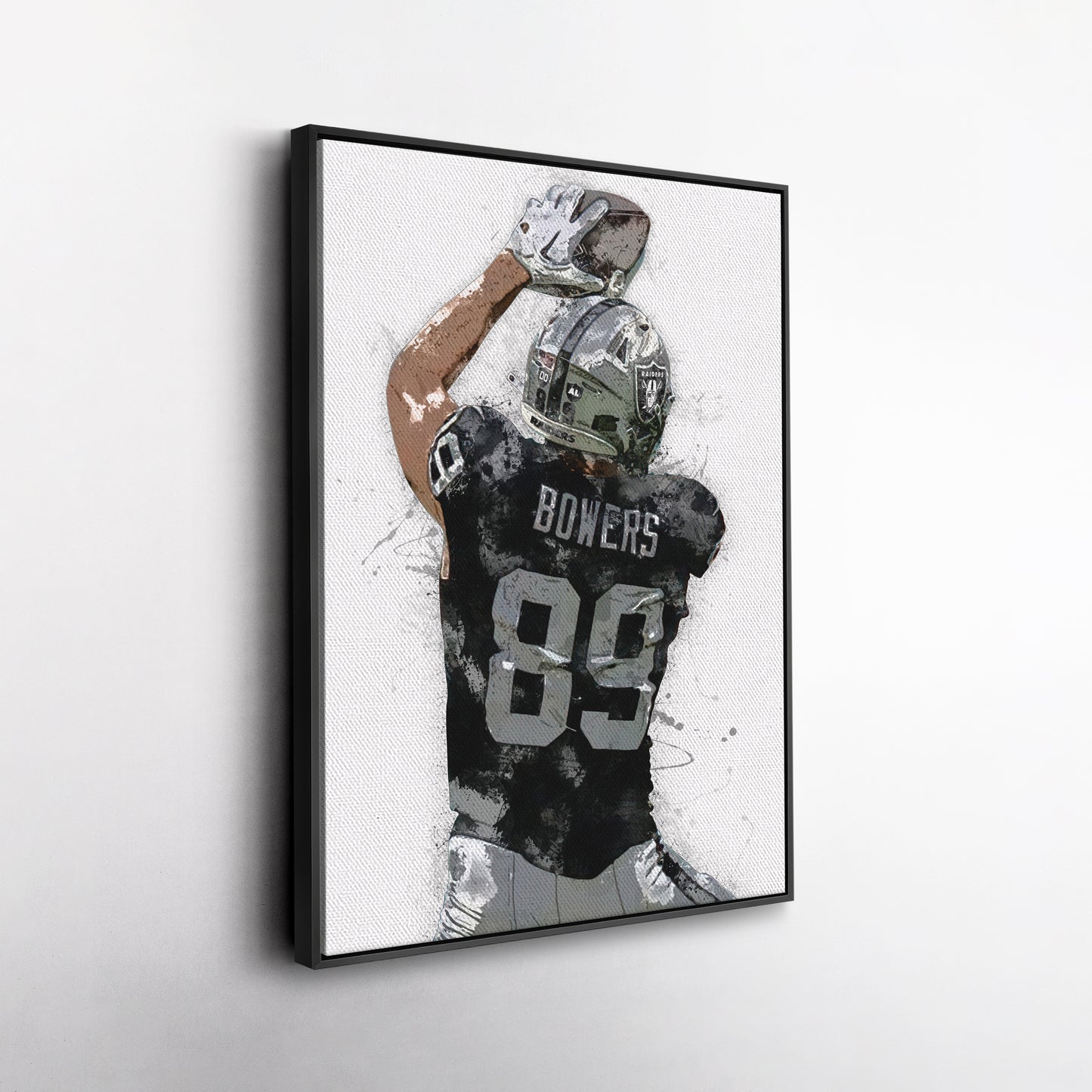 Brock Bowers Canvas Art – Las Vegas Raiders Wall Decor