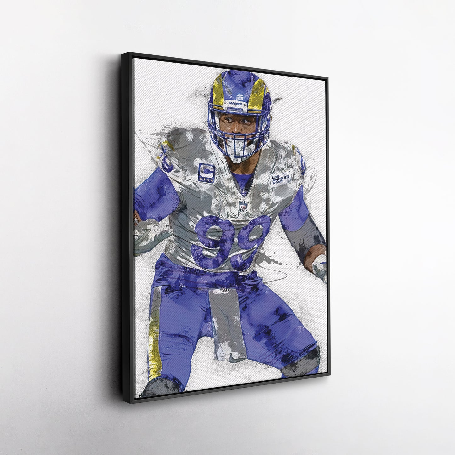 Aaron Donald Canvas Art – Los Angeles Rams Wall Decor