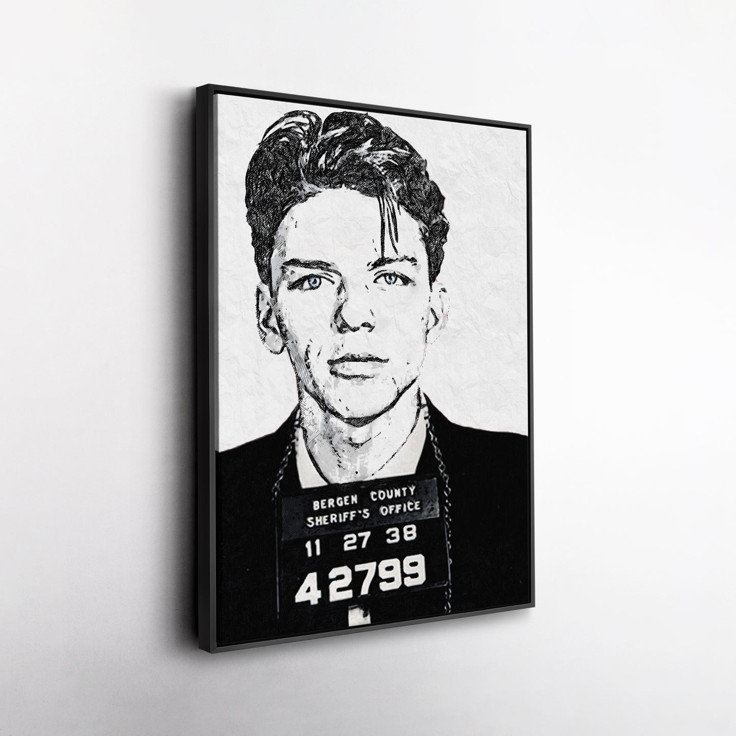 Frank Sinatra Mugshot Canvas – Vintage Wall Art Decor