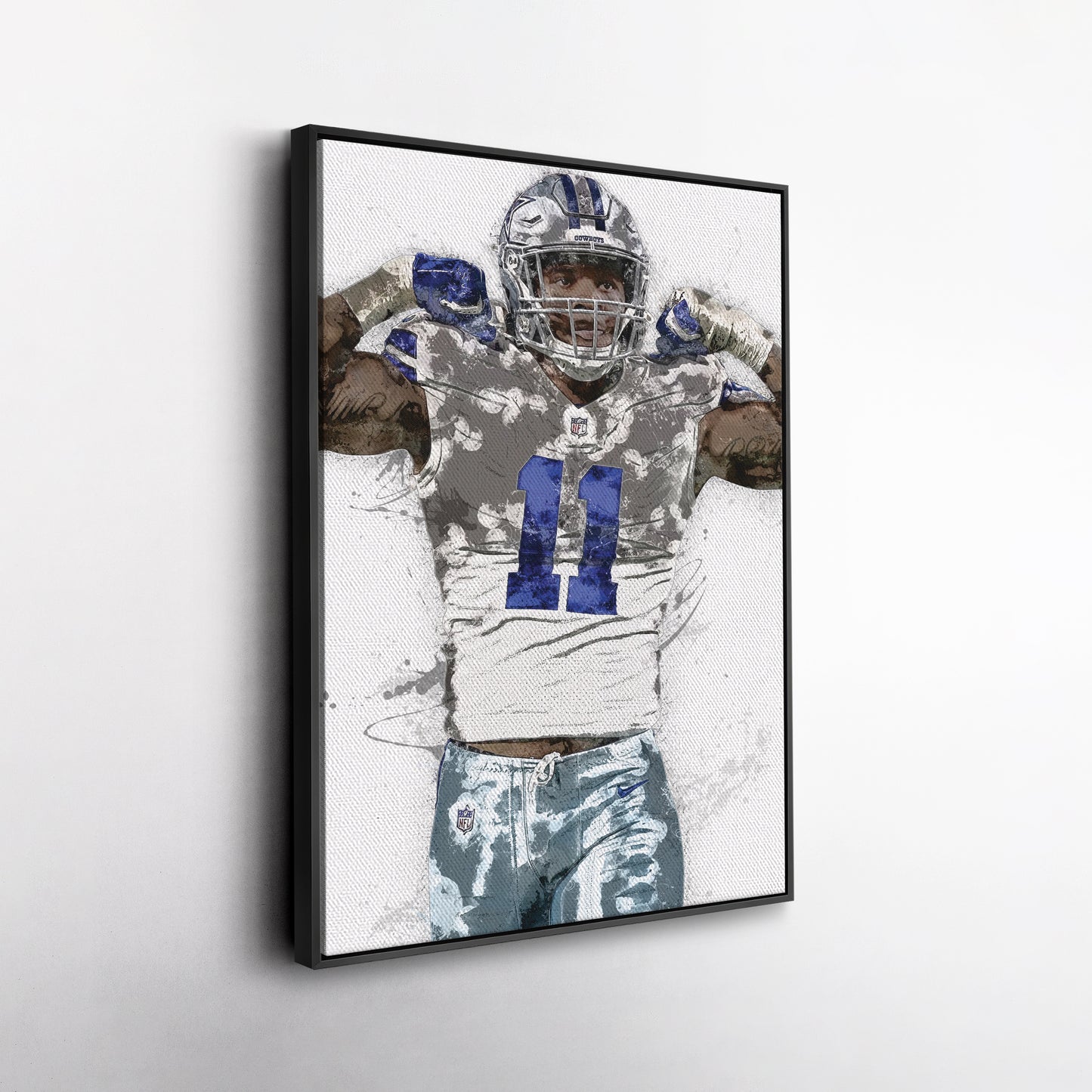 Micah Parsons Canvas Art – Dallas Cowboys Wall Decor