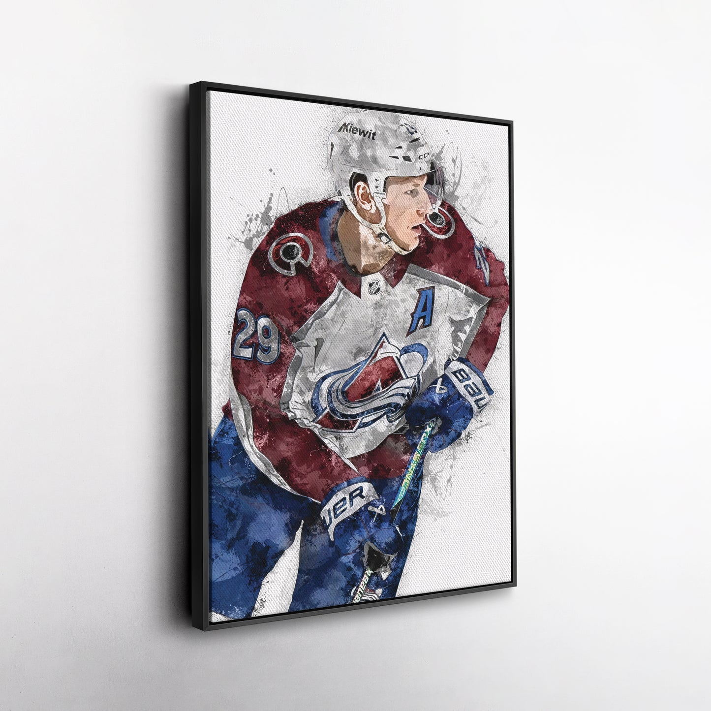 Nathan MacKinnon Canvas Art – Colorado Avalanche Wall Decor