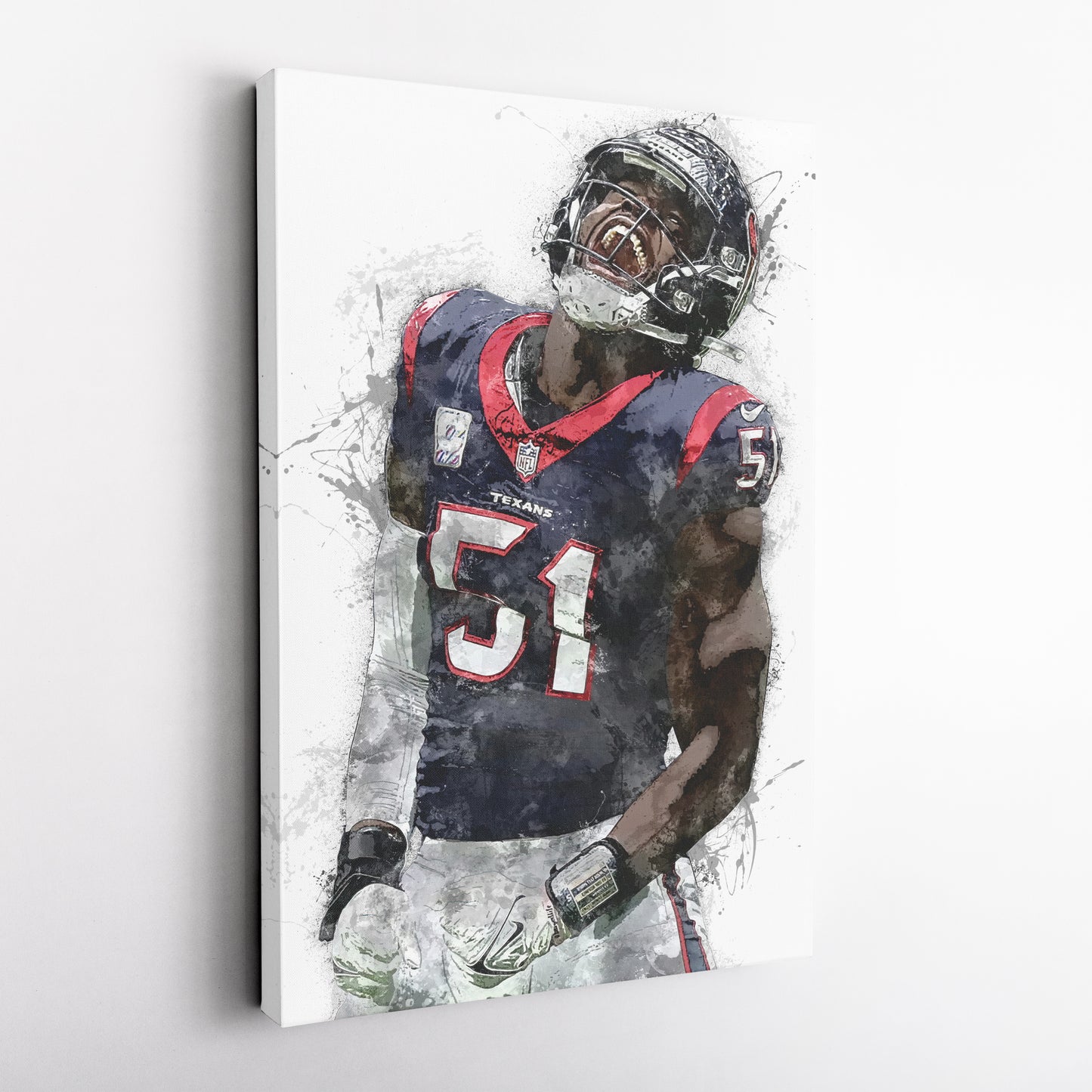 Will Anderson Jr. Canvas Art – Houston Texans Wall Decor