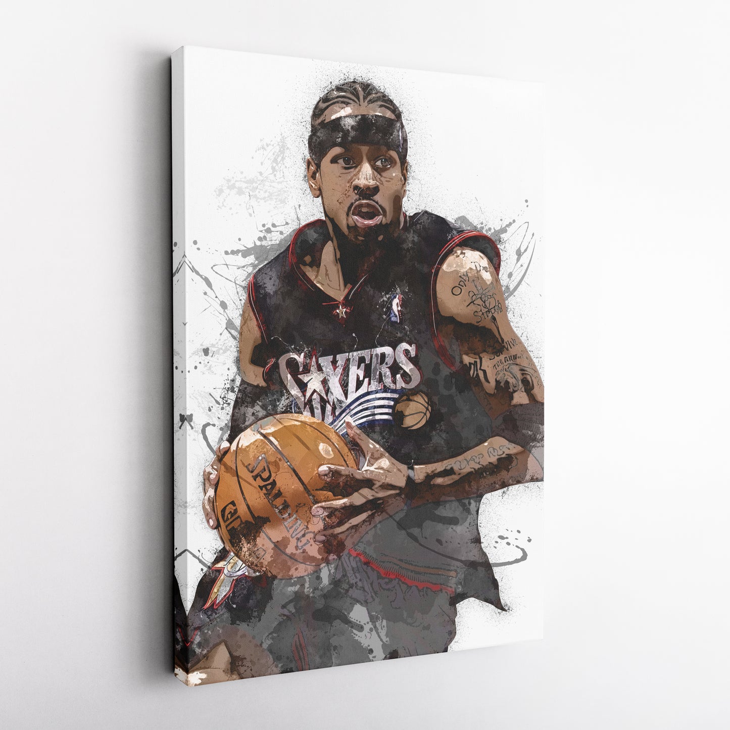 Allen Iverson Canvas Art – Philadelphia 76ers Wall Decor