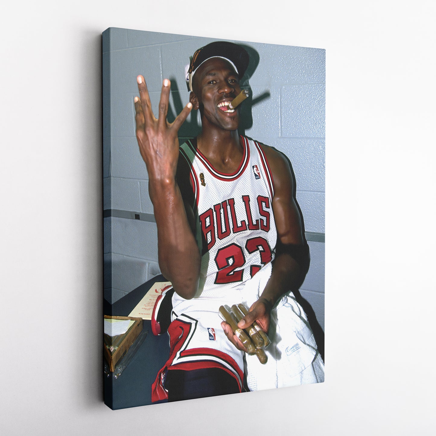 Michael Jordan Smoking Canvas – Chicago Bulls Wall Art Home Decor