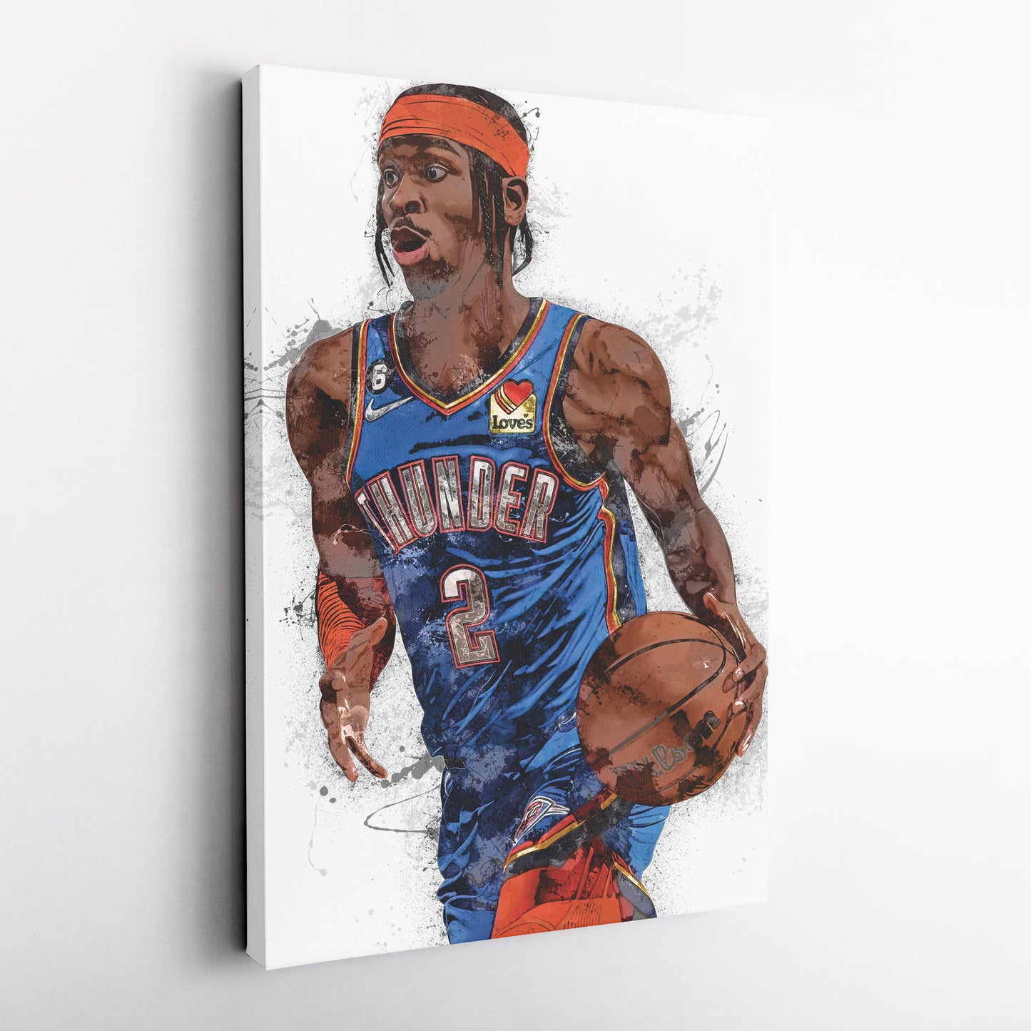 Shai Gilgeous-Alexander Canvas Art – Thunder SGA Wall Decor