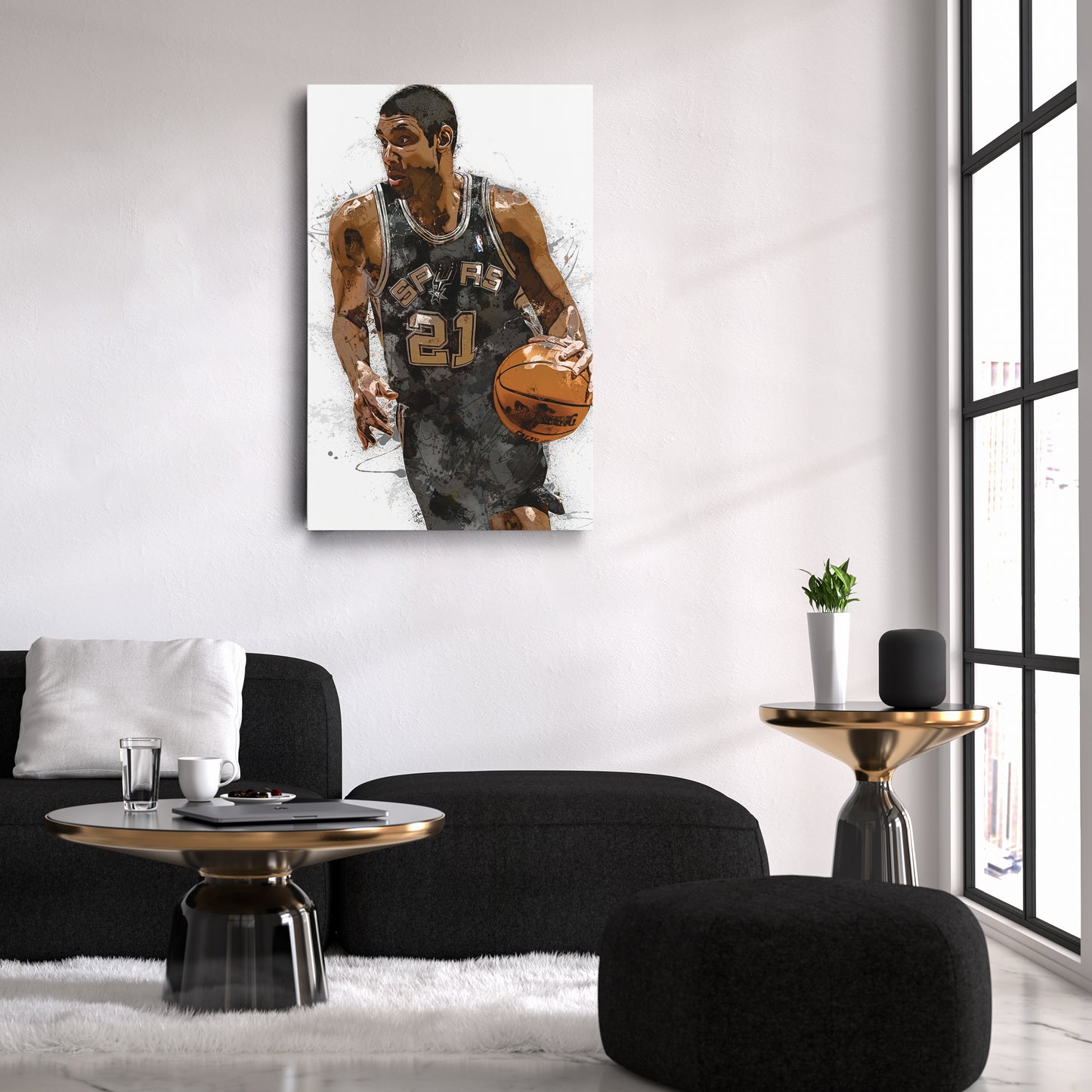 Tim Duncan Canvas Art – San Antonio Spurs Wall Decor