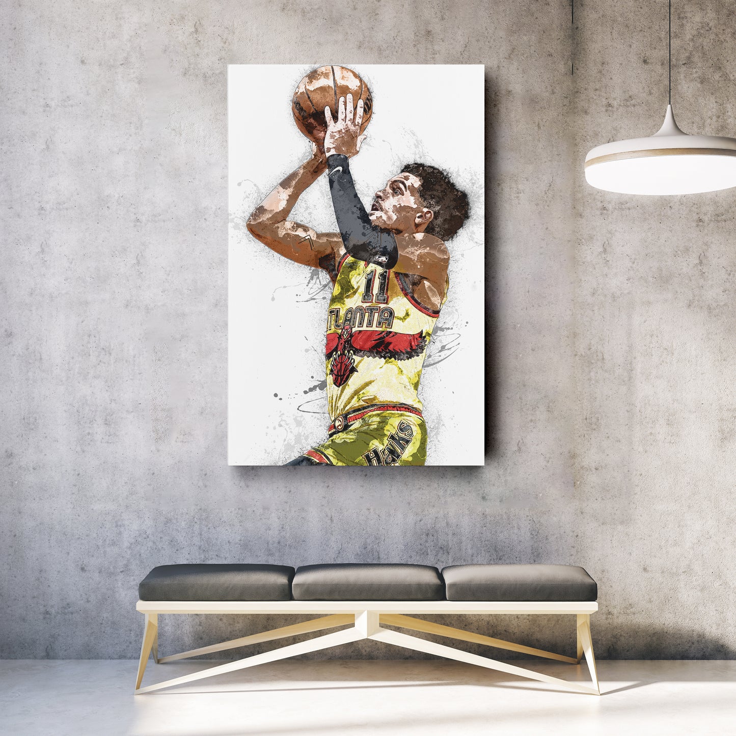Trae Young Canvas Art – Atlanta Hawks Wall Decor