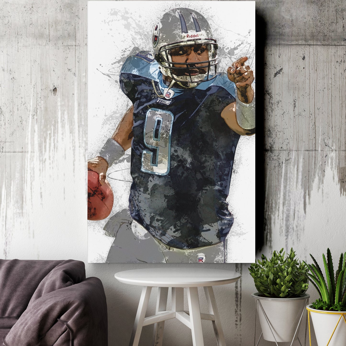 Steve McNair Canvas Art – Tennessee Titans Wall Decor