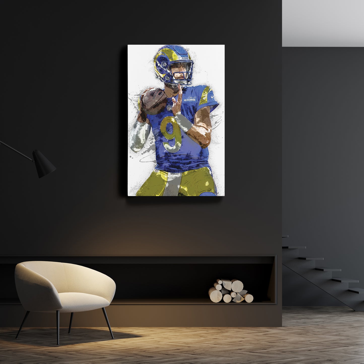 Matthew Stafford Canvas Art – Los Angeles Rams Wall Decor