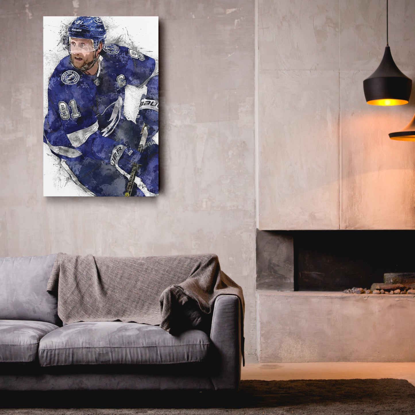 Steven Stamkos Canvas Art – Tampa Bay Lightning Wall Decor