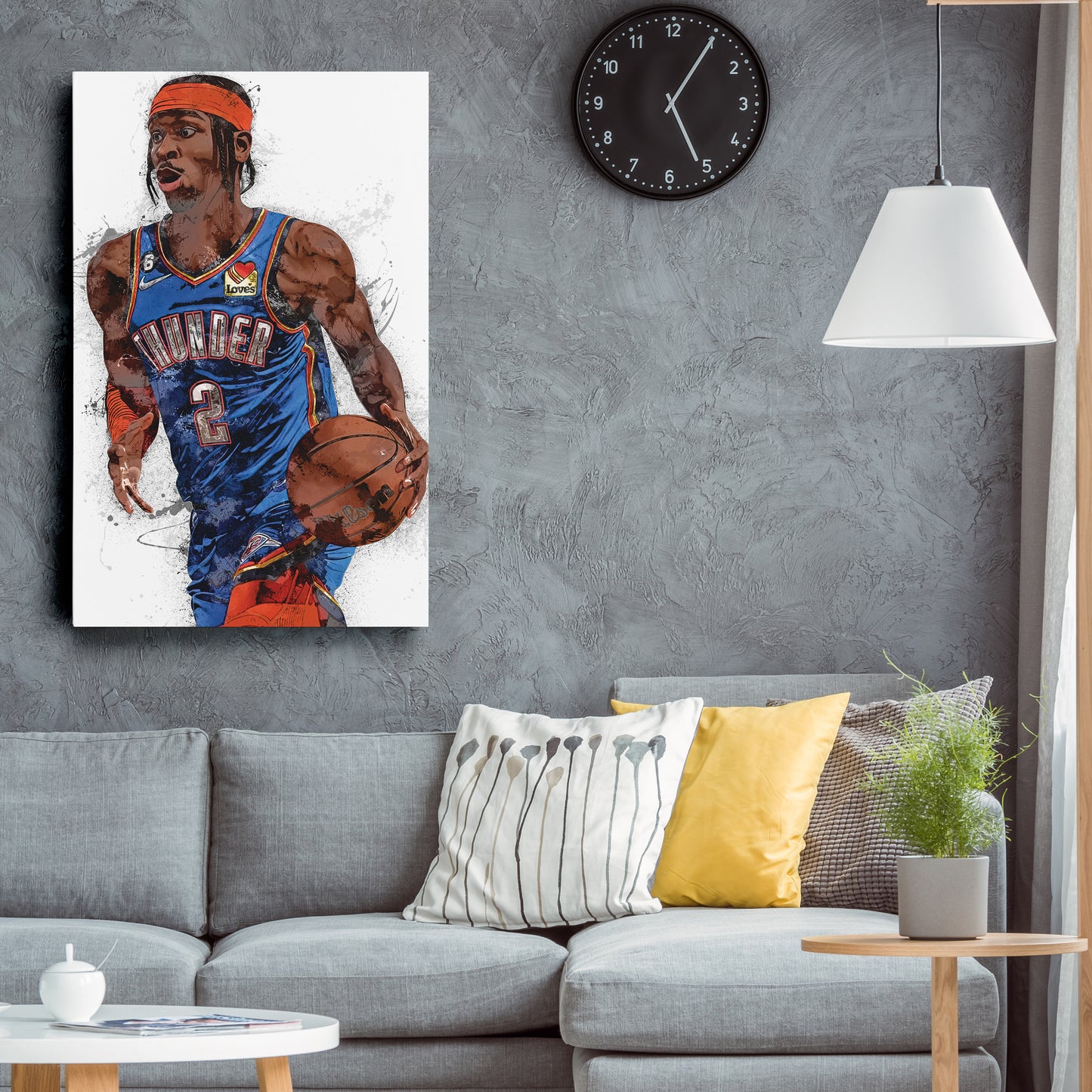 Shai Gilgeous-Alexander Canvas Art – Thunder SGA Wall Decor