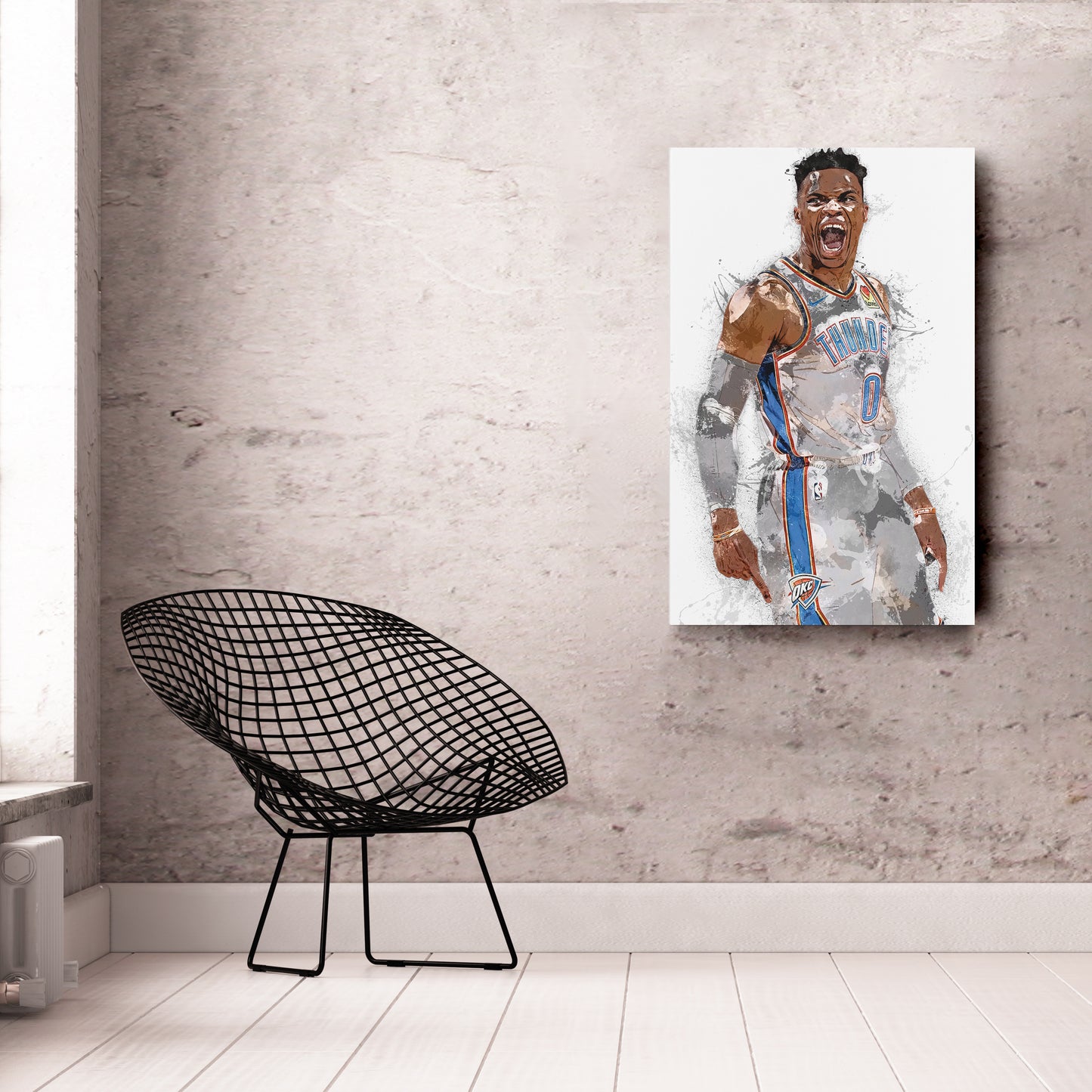 Russell Westbrook Canvas Art – Oklahoma City Thunder Wall Decor