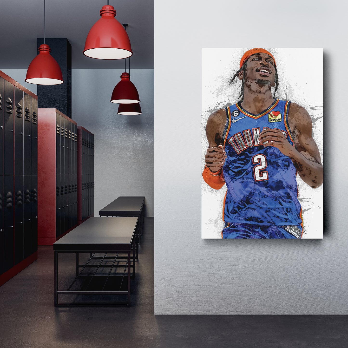 Shai Gilgeous-Alexander Canvas Art – Oklahoma City Thunder Wall Decor