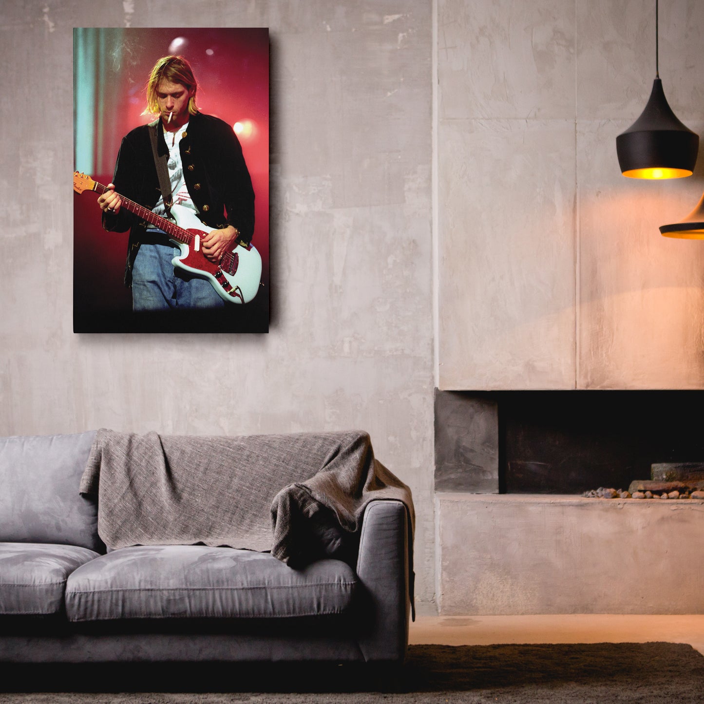 Kurt Cobain Canvas – Nirvana Rock Legend Wall Art