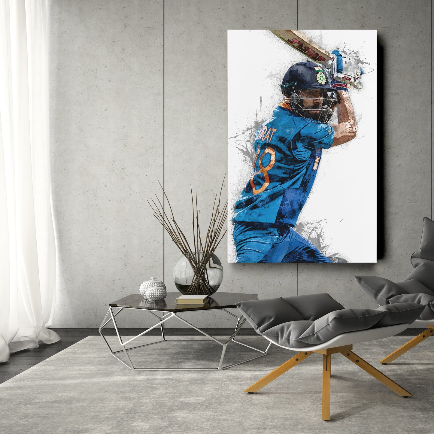 Virat Kohli Canvas Art – India Cricket Wall Decor