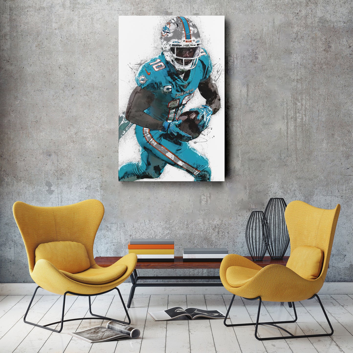 Tyreek Hill Canvas Art – Miami Dolphins Wall Decor