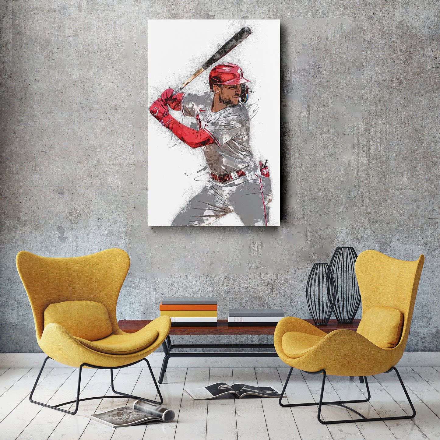 Trea Turner Canvas Art – Philadelphia Phillies Wall Decor