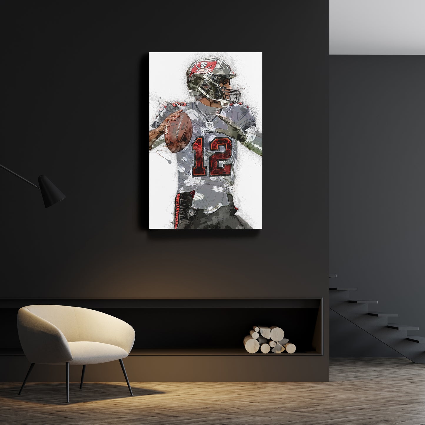 Tom Brady Canvas Art – Tampa Bay Buccaneers Wall Decor