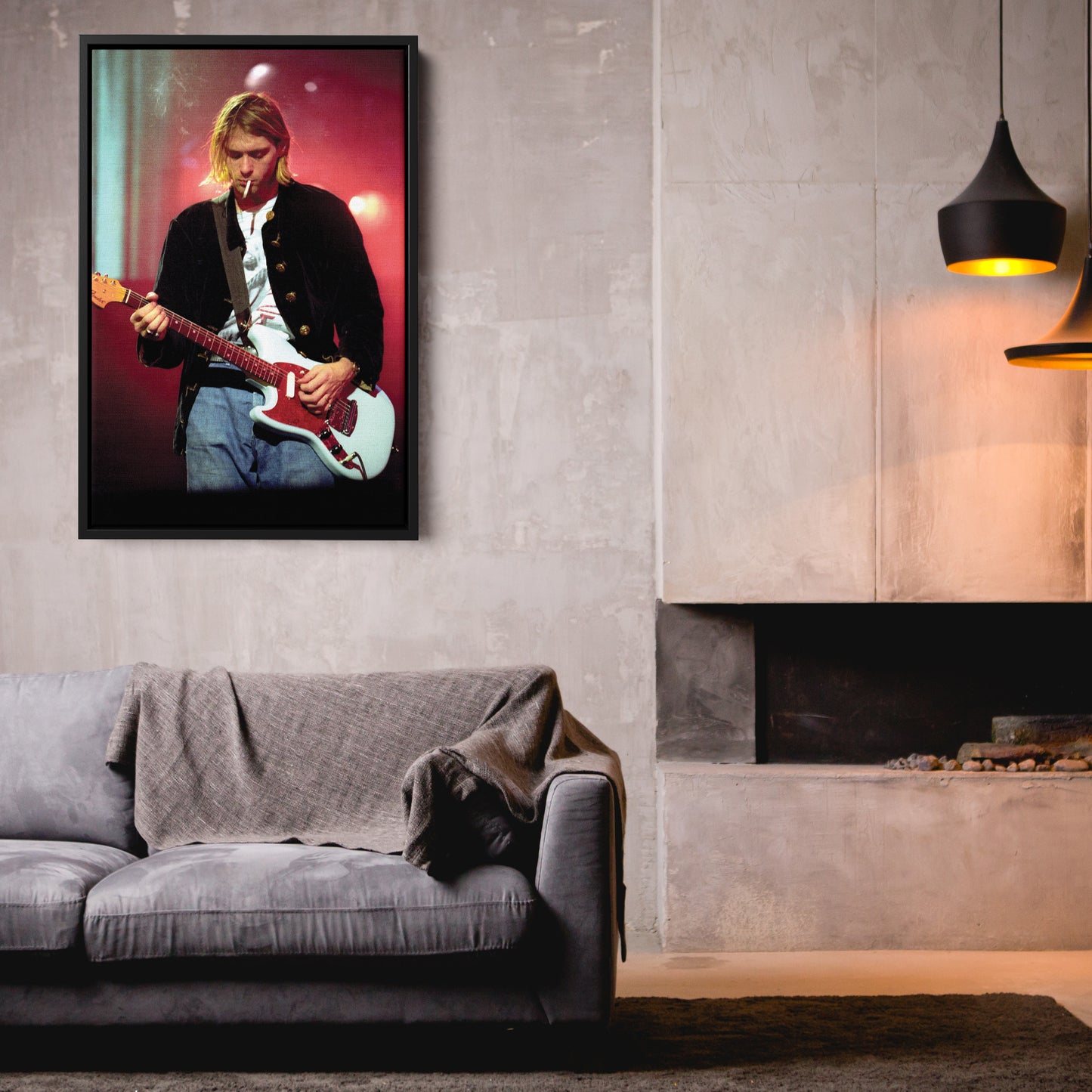 Kurt Cobain Canvas – Nirvana Rock Legend Wall Art